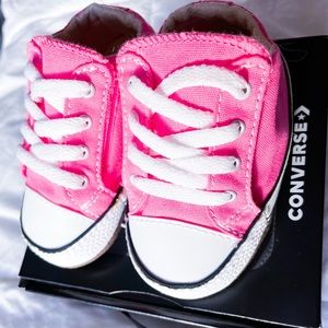 Pink Converse baby shoes